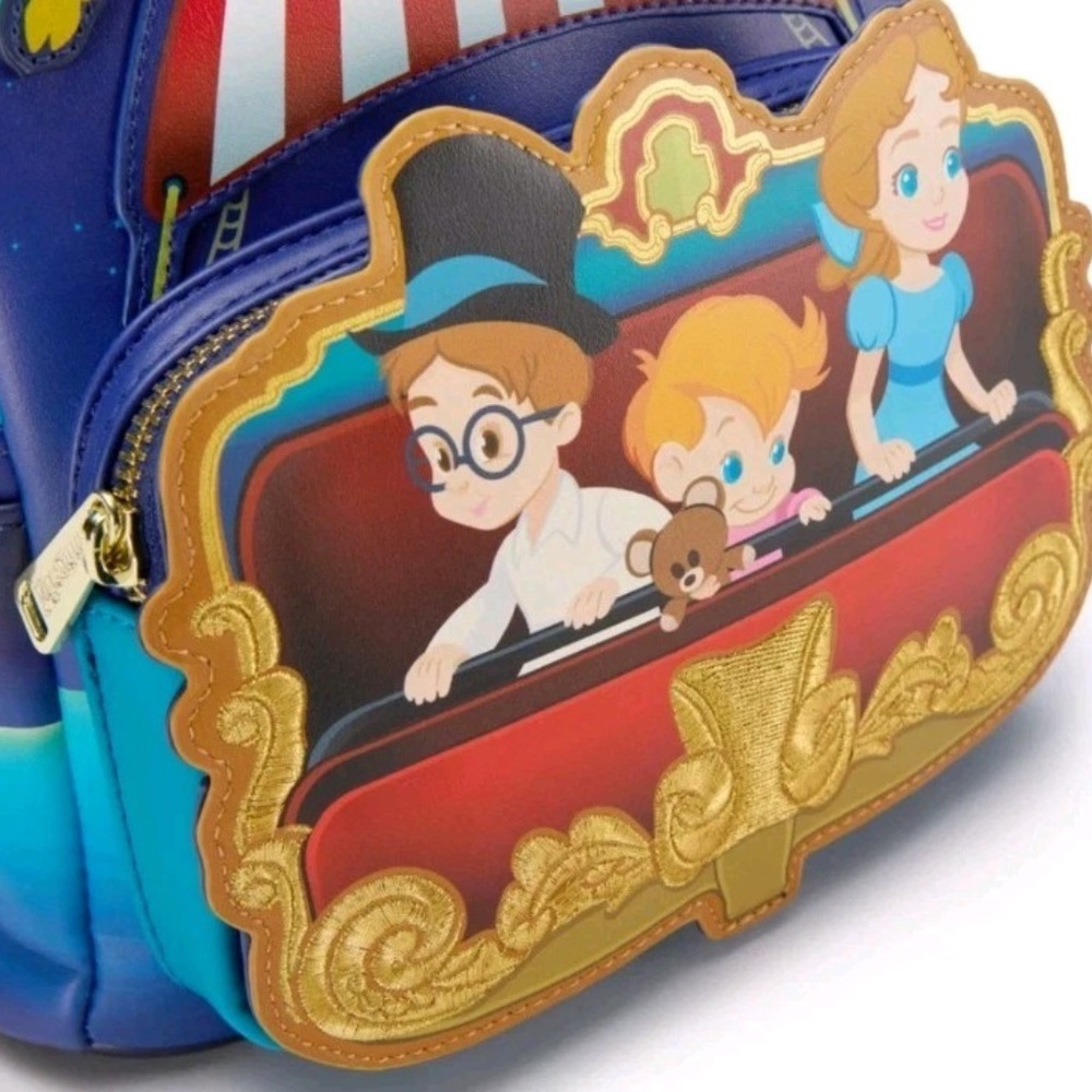 2025 Disney Parks LOUNGEFLY Peter Pan's Flight Mini Backpack - NEW - Picture 4 of 5